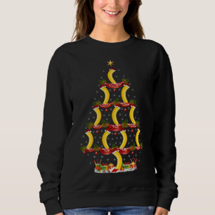 Camiseta Funny Banana Fruta Xmas Tree Lighting Banana Chris