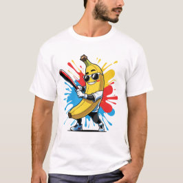 Camiseta Funny Banana Swinging Baseball Funny Drip Mascot