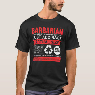 Camiseta Funny Barbarian interpreta RPG Gamers de Dispositi