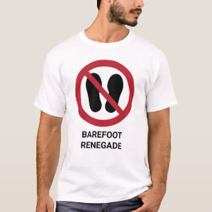 Camiseta Funny Barefoot Renegade Nenhum Calçado Permitido S