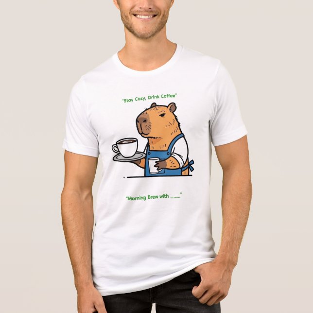 Camiseta  Funny Barista Capybara Shirt (Frente)