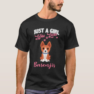 Camiseta Funny Basenji Lover Gift Apenas Uma Menina Que Ama