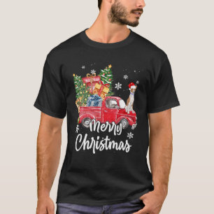 Camiseta Funny Basenji Ride Red Truck Feliz Natal Pajam