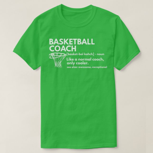 Camiseta Funny Basketball Coach Definition Coaching Gift (Frente do Design)