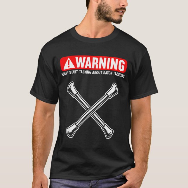 Camiseta Funny Baton Twirling  (Frente)