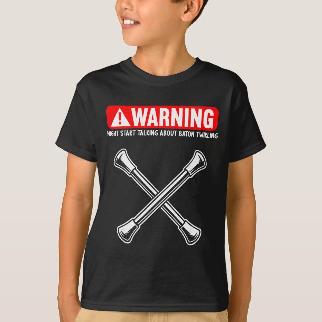 Camiseta Funny Baton Twirling  (Frente)