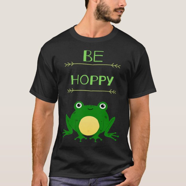 Camiseta Funny Be Hoppy Frog Amphibian Pun (Frente)