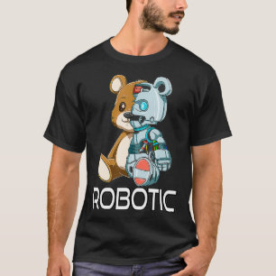 Camiseta Funny Bear Robot Robotic Cuddling Cyborg