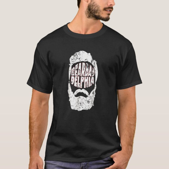 Camiseta Funny Beardadelphia Beard Pai Padre Vovô Bask (Frente)