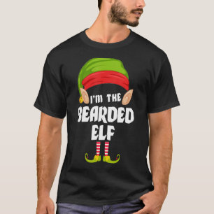 Camiseta Funny Beared Elf Matching Family Group PJ Christm