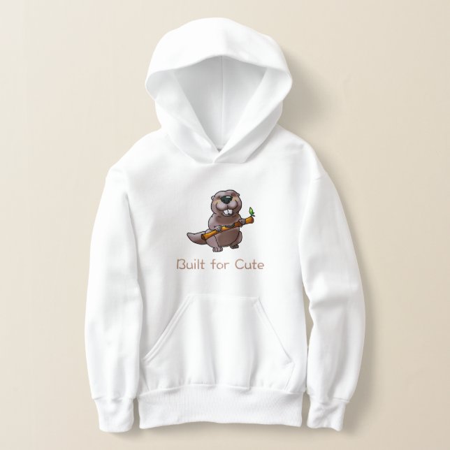 Camiseta Funny Beaver Cartoon – Built for Cute (Postura )