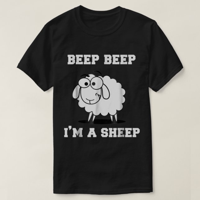 Camiseta Funny Beep Beep Sheep Cartoon Design (Frente do Design)