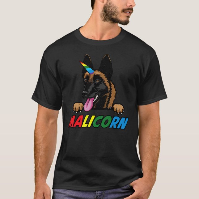 Camiseta Funny belga Malinois Malicorn para Maligator K-9  (Frente)