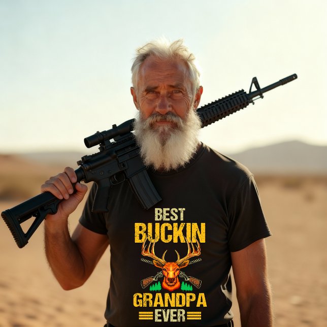 Camiseta Funny Best Buckin Grandpa Ever (Criador carregado)