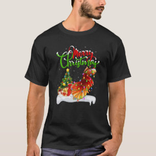 Camiseta Funny Betta Fish Lover Xmas Lighting Betta Christm