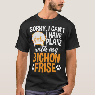 Camiseta Funny Bichon Frise Tee para Proprietários de Cacho