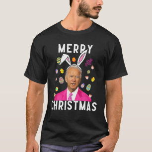 Camiseta Funny Biden Bunny Egg Feliz Natal Confuso Eas