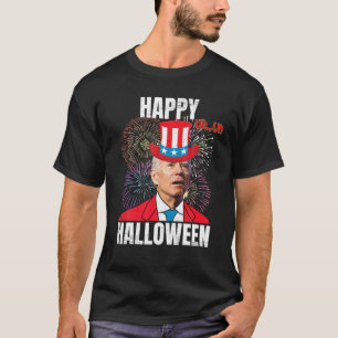 Camiseta Funny Biden Confusa Feliz Halloween Anti Biden 4T