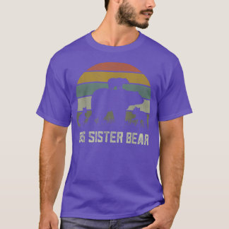 Camiseta Funny Big Sister Bear Shirts, Three Kid Cubs Sis S