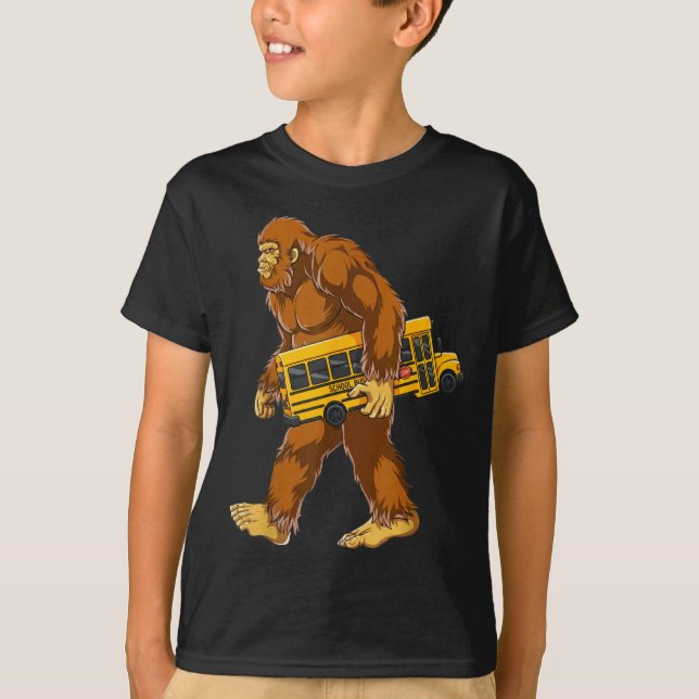 Camiseta Funny Bigfoot Bus Driver Sasquatch School Bus Love (Frente)