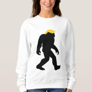 Camiseta Funny Bigfoot em Trump Yellow Hair 2024 Eleições
