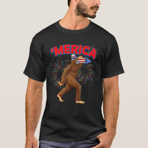 Camiseta Funny Bigfoot - EUA 4 De Julho