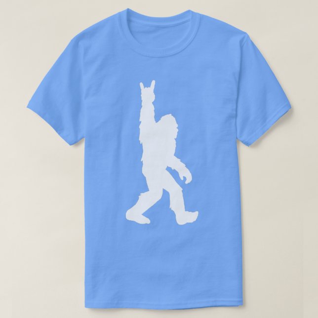 Camiseta Funny Bigfoot Rock and Roll for Sasquatch Believer (Frente do Design)
