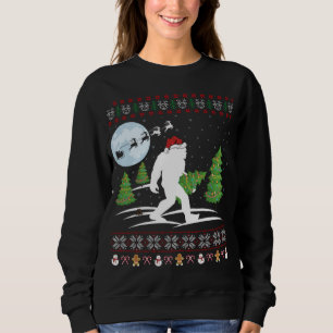 Camiseta Funny Bigfoot Xmas Gift Santa Hat Ugly Bigfoot Chr