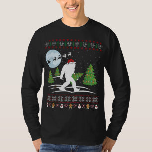 Camiseta Funny Bigfoot Xmas Gift Santa Hat Ugly Bigfoot Chr