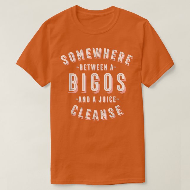 Camiseta Funny Bigos e Juice Cleanse Hunters Stew Vegan (Frente do Design)