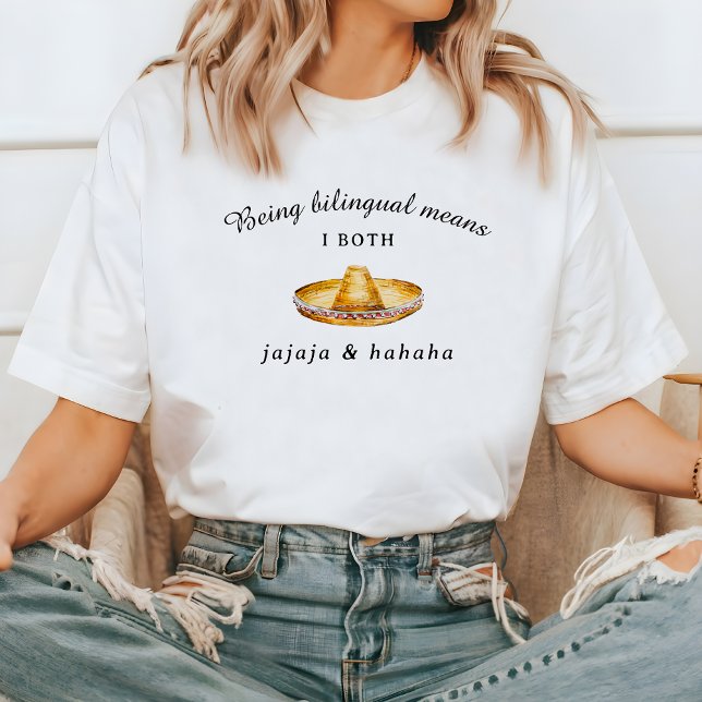 Camiseta Funny Bilingual | Jajaja & Hahaha espanhol (Criador carregado)