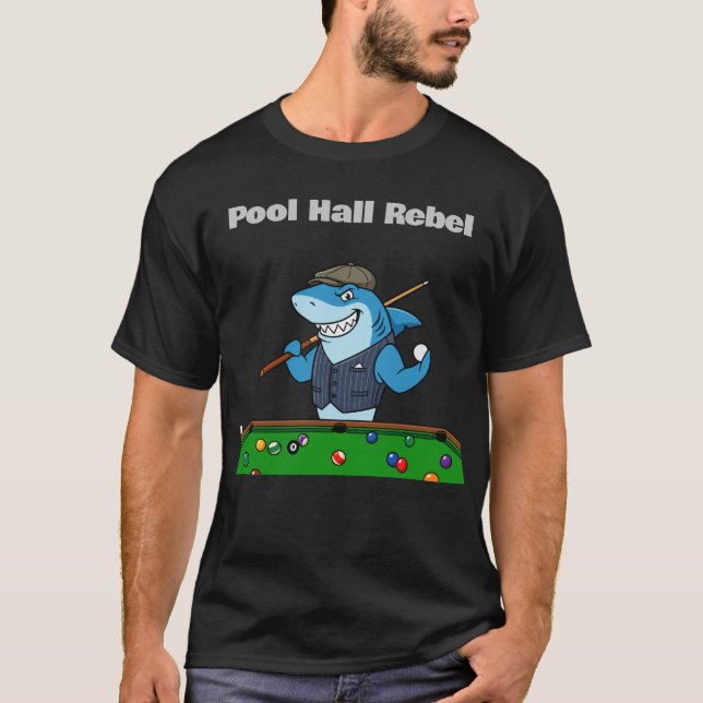 Camiseta Funny Billiards Pool Hall Rebel (Frente)