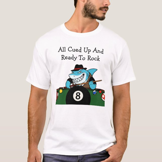 Camiseta Funny Billiards Theme Pool Hall  (Frente)