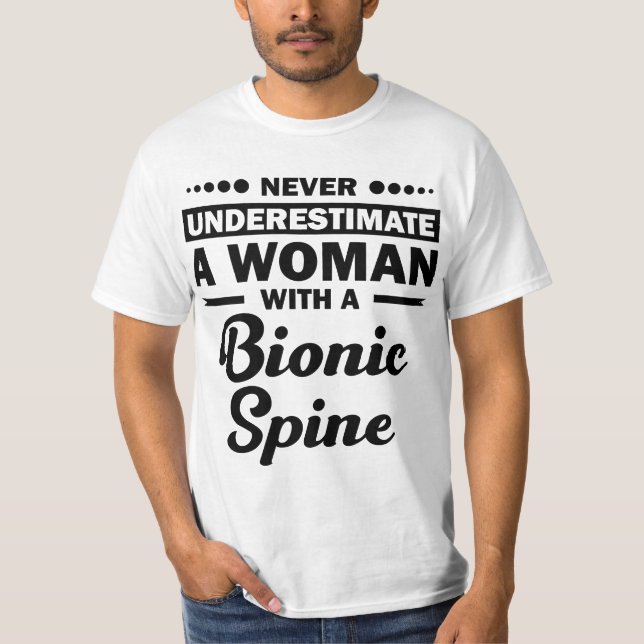Camiseta Funny Bionic Spine Surgery Recovery Gift Back Spin (Frente)