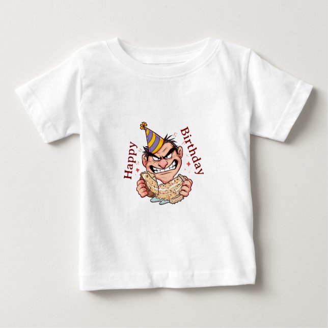 Camiseta Funny Birthday Sticker (Frente)