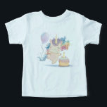 Camiseta Funny Birthday Unicorn<br><div class="desc">Unicórnio,  aniversário de menina,  arco-íris,  roxo,  mágico,  pequeno aniversário de unicórnio,  aniversário de unicórnio giro,  unicórnio de aquarela,  cores pastel,  engraçado</div>