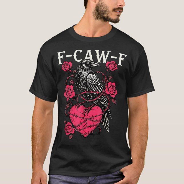 Camiseta Funny Black Bird F-caw-f Anti Valentines Day Singl (Frente)