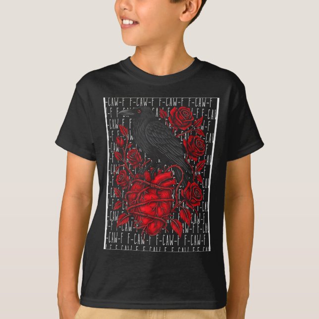 Camiseta Funny Black Bird F-caw-f Anti Valentines Day Singl (Frente)