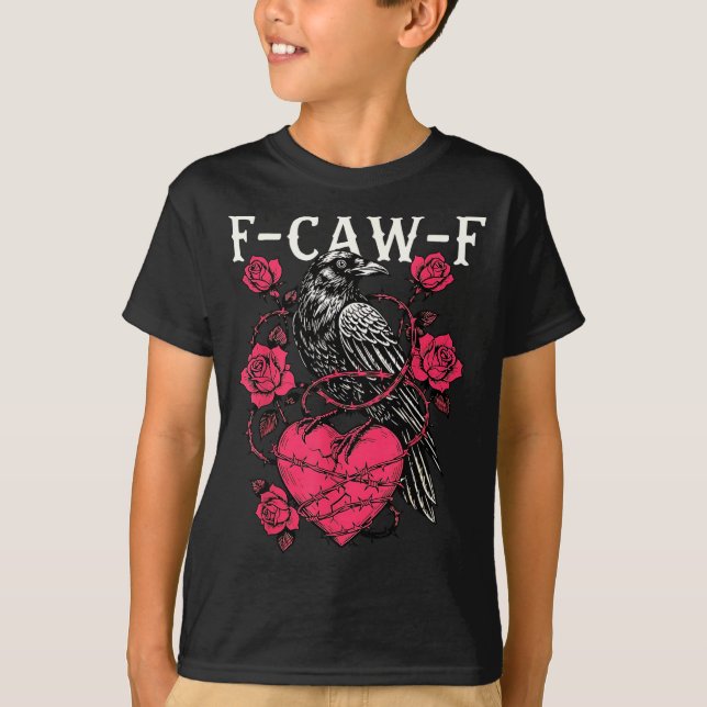 Camiseta Funny Black Bird F-caw-f Anti Valentines Day Singl (Frente)