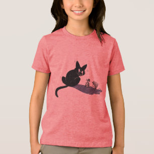 Camiseta Funny Black Cat and Scared Mice Cartoon Kids T-Shi