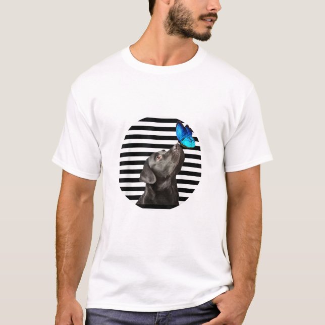 Camiseta Funny Black Labrador Retriever Lab Proprietário De (Frente)