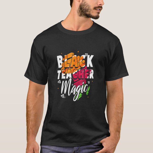 Camiseta Funny Black Teacher Magic Black History Month for  (Frente)
