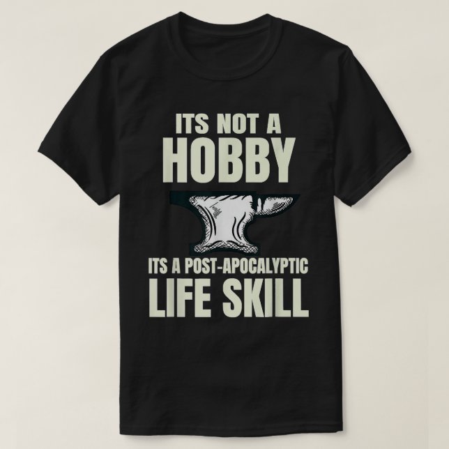 Camiseta Funny Blacksmithing Forge Forge Forge Anvil (Frente do Design)