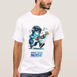 Camiseta Funny Blue Bass Player Character Music 