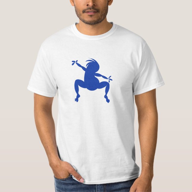 Camiseta Funny Blue Dancing Kokopelli (Frente)