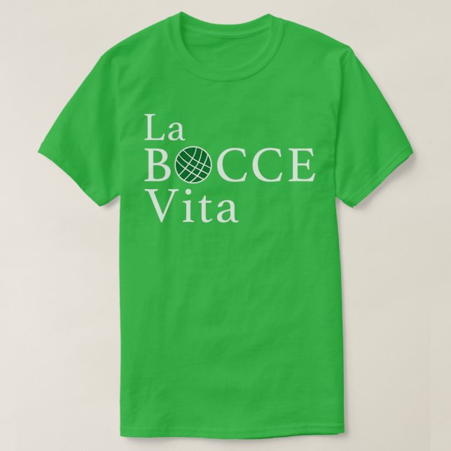 Camiseta Funny Bocce La Bocce Vita Orgulho Italiano T (Frente do Design)