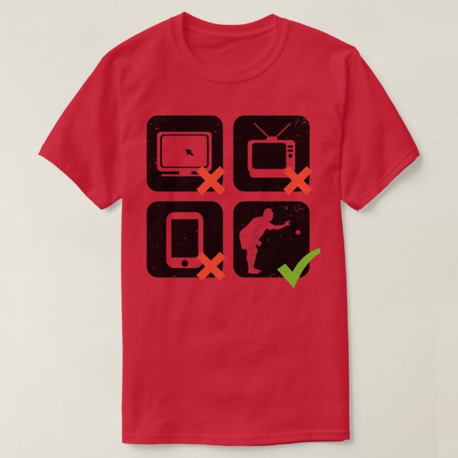 Camiseta Funny Boccia Petanque Bocce Boule Player 1 (Frente do Design)