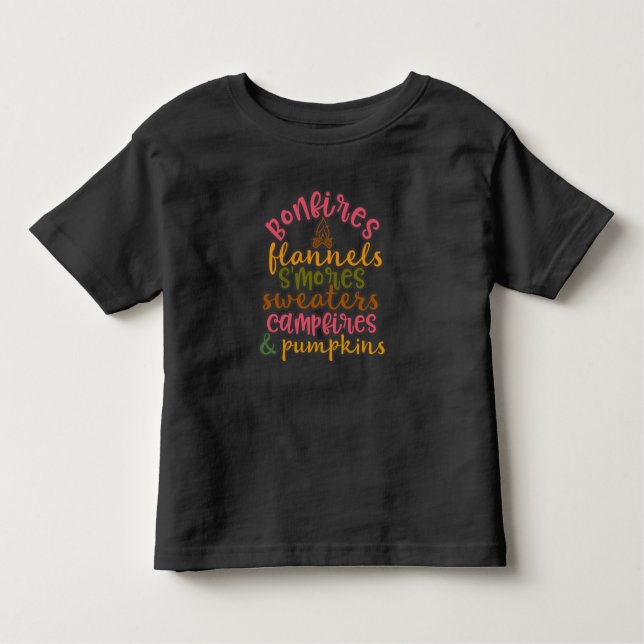 Camiseta Funny Bonfire Flannels S mores Smashing Pumpkin (Frente)