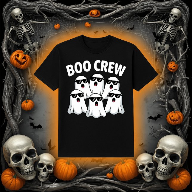 Camiseta Funny Boo Crew Ghosts with Sunglasses Halloween (Criador carregado)