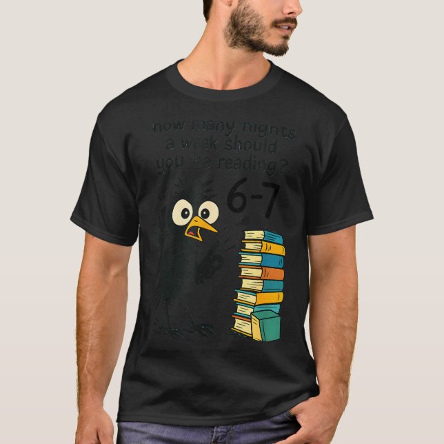 Camiseta Funny Bookworm 6 7 Meme Design _ Reading Nights Hu (Frente)